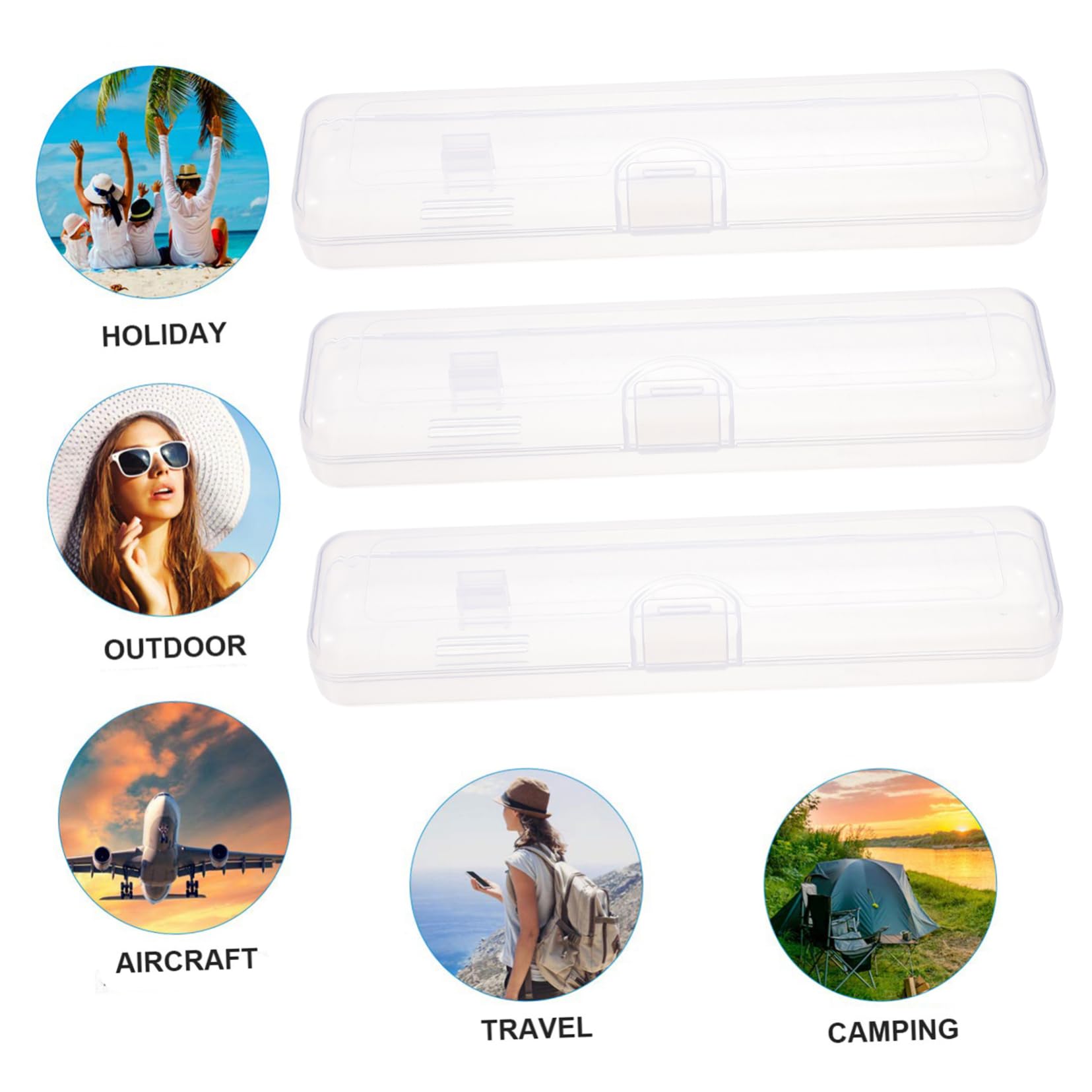 Alipis 3 Series Estuche Portátil para Cepillos De Dientes Portavoz De Dientes Estuche para Cepillos De Dientes Sencillo Estuche De Viaje Portátil Páginas 3 Piezas*3