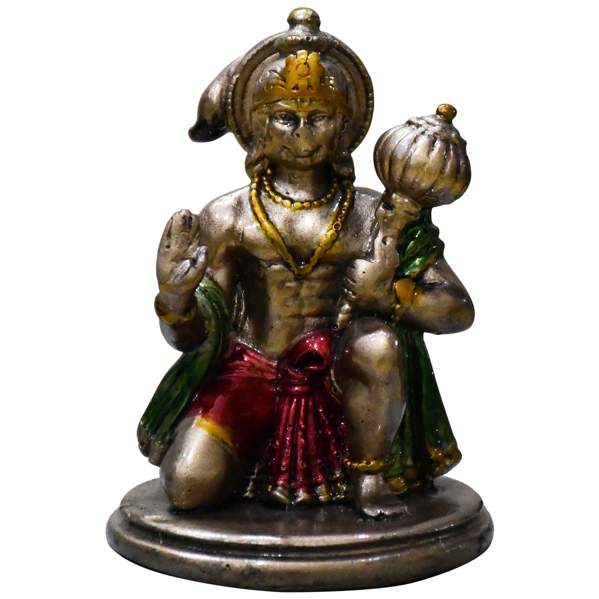 Natali Traders Cold Cast Resin Lord Hanuman Ji Idol for Home and Office Decor | Bajrang Bali Ki Murti | Small Hanuman Statue for Car Dashboard - Copper Hanuman Ji Murti