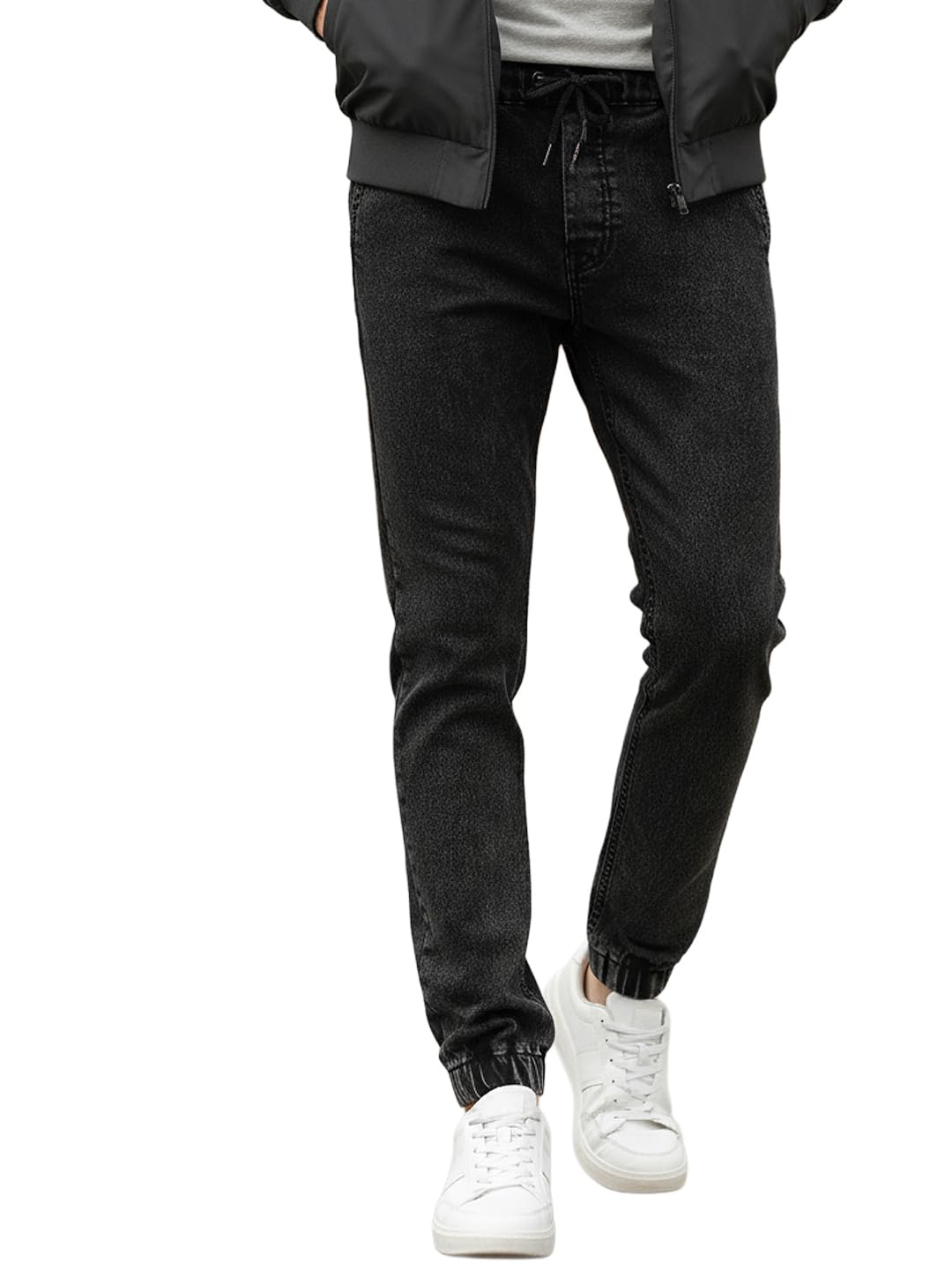 urbano fashion Men's Mid Rise Slim Fit Washed Jogger Jeans Stretchable-picture-35