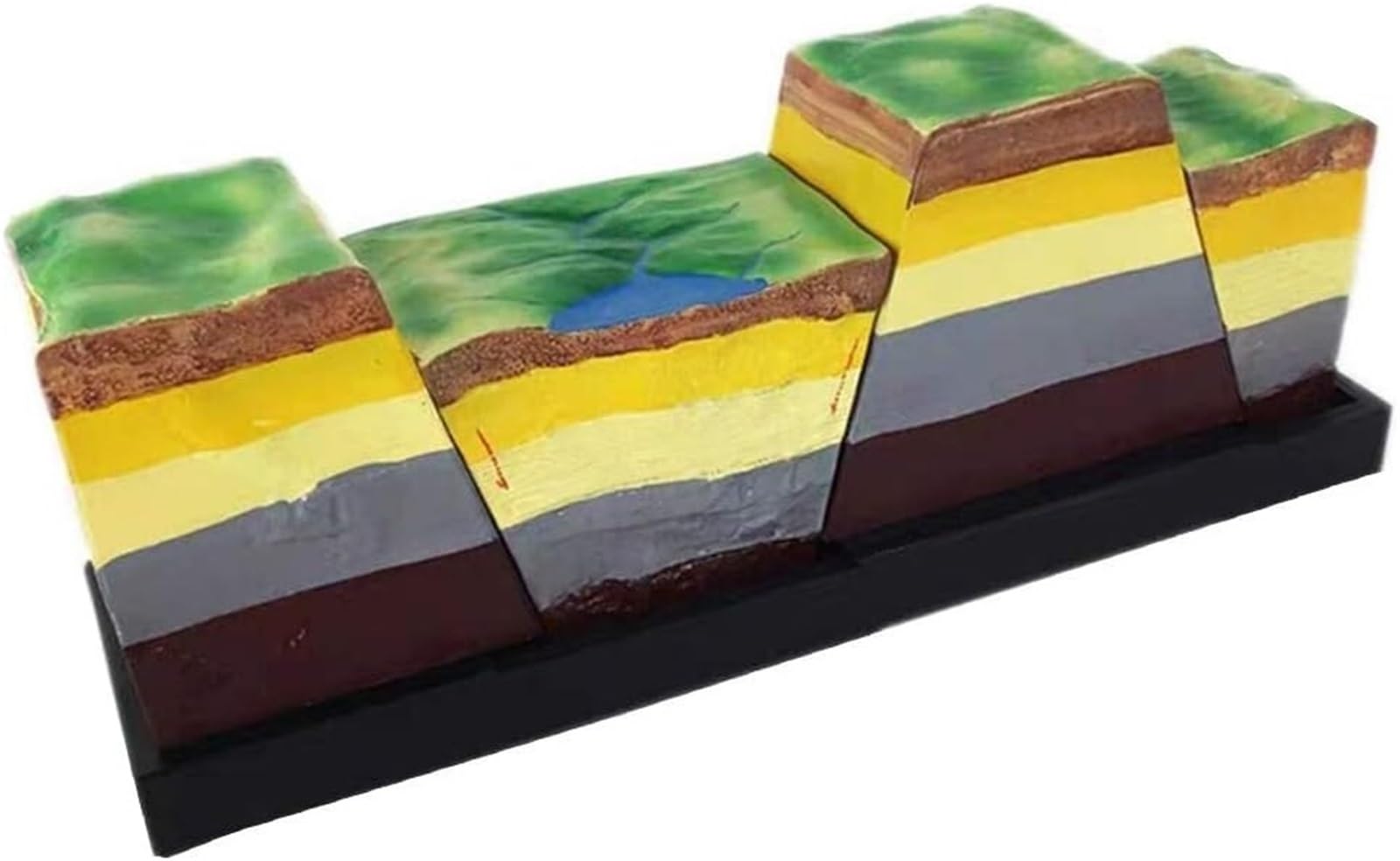 YXZQLOZ Geological Fracture Model for Classroom Display, 48×18×13cm, Educational Topography Science Model, Geography Teaching Aid,for Geology Studies