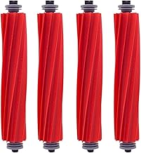 Multi-Surface Rubber Main Roller Brush Compatible for Xiaomi Roborock S7/S7 MaxV/S7 MaxV Plus/S7 MaxV Ultra Q7/Q7 Max/Q7 Max+ Robot Vacuum Cleaner Replacement Parts, 4 Sets