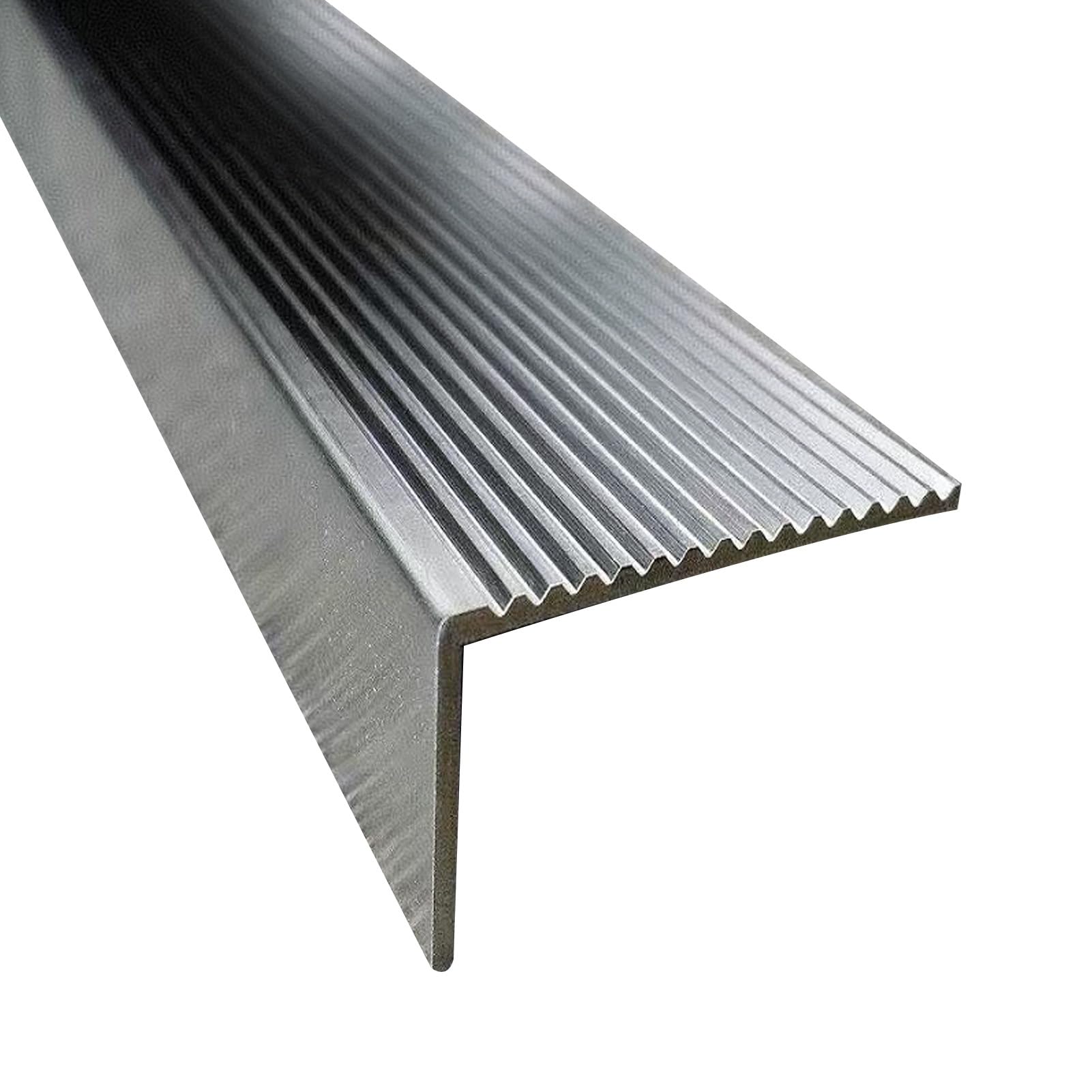 Profilo Paragradino Angolare in Acciaio Inox 50 x 50 mm, Profilo per 100 cm Bordi Delle Scale Forma a L, Profilo di protezione per bordi Scale