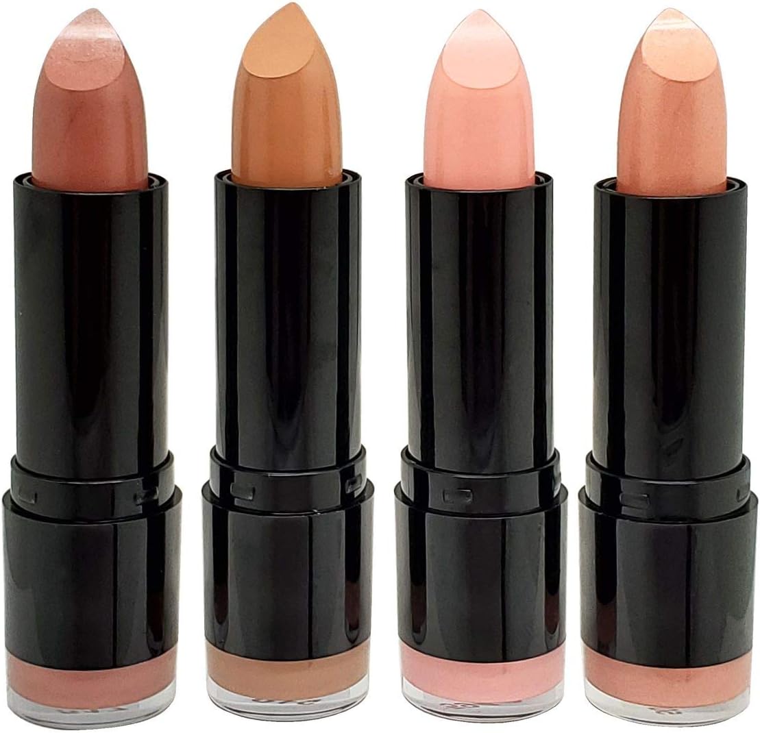 NYX Extra Creamy Round Lipstick 4-Color Set (Iris, Echo, Hades, Marrakesh Pink)