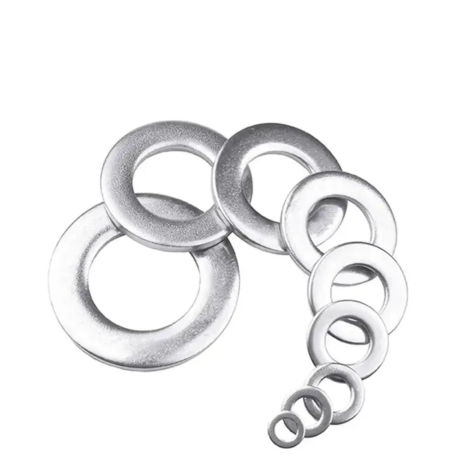 Kit surtido de arandelas planas acero inoxidable 910/580/200 Uds 304 (M2 M2.5 M3 M4 M5 M6 M8 M10 M12) adecuado for decoración del hogar para Tornillos(580pcs-KIT)