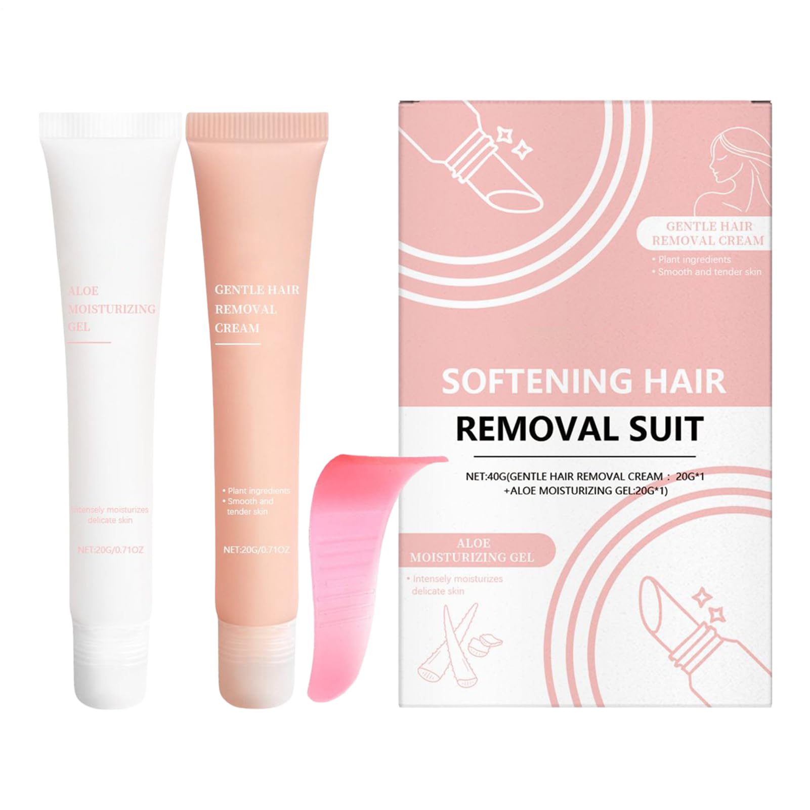 Crema Depilatoria Facial, Depilación para Piel Sensible, Kit Hidratante para Rostro Cejas Labio Mentón Cuello Casa Viaje