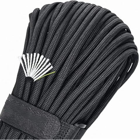 PSKER 750 Paracord/Parachute Cord, 50Ft Nylon Rope, 12-Strand Core Tactical Paracord, Tough Utility Survival Cord Used for Camping, Hiking, Backpacking and Paracord Crafting Cover