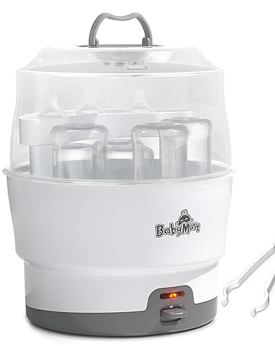 Esterilizador de biberón, desinfectante eléctrico para biberones de vapor, suministros para bebés como chupetes, pezones, mordedores, juguetes y
