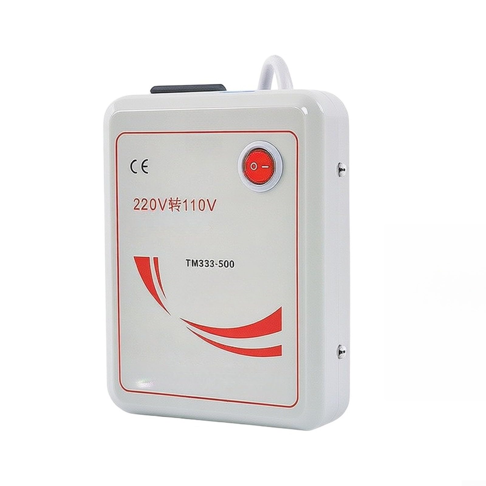 Transformador de tensión de 500 W/1000 W, 220 V a 110 V, con interruptor