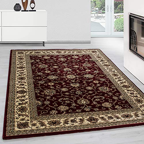 Teppich Orientteppich Wohnzimmer Klassische Optik Orientalisch Ornamente Rot, Maße:300 cm x 400 cm
