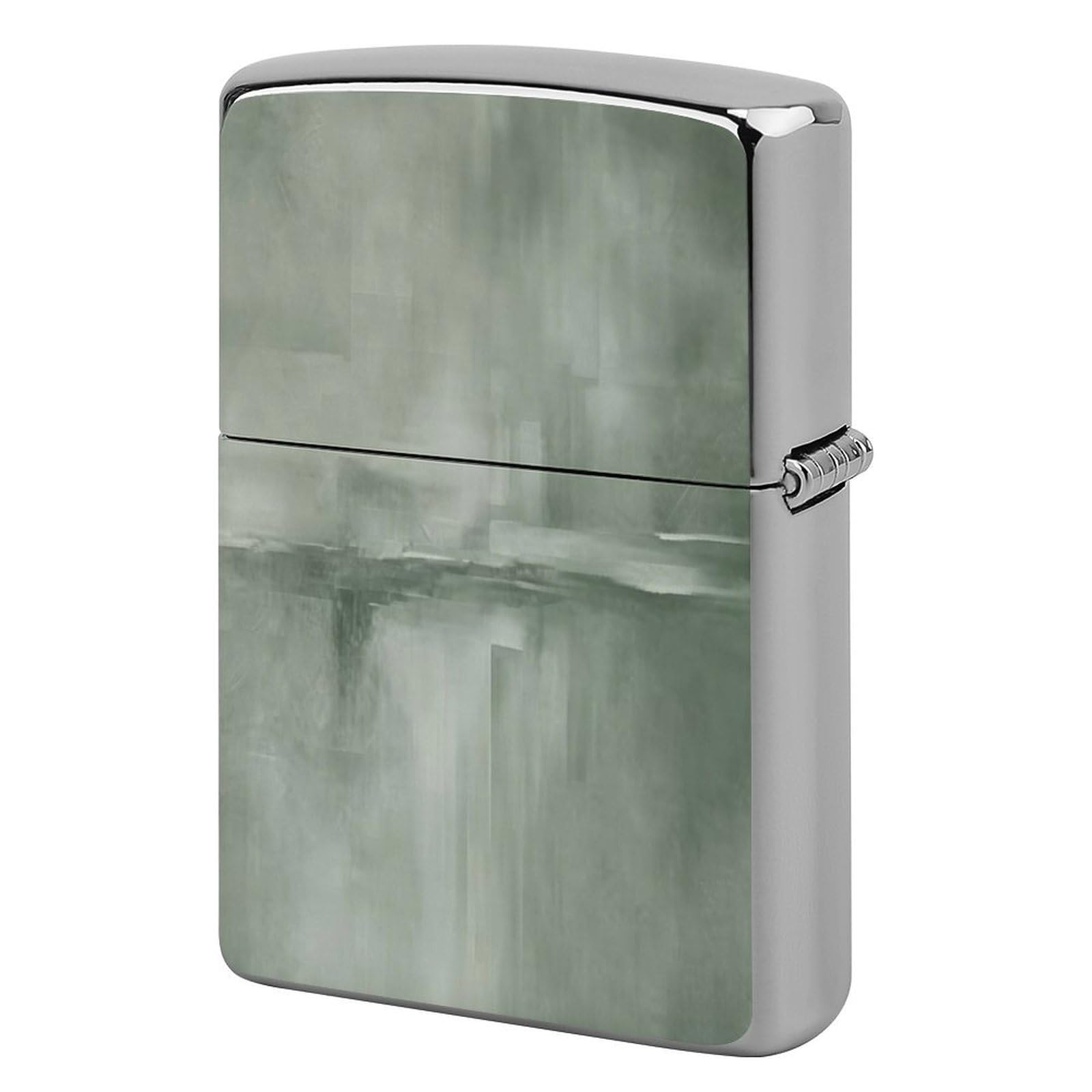 Btcowzrv Style Green Abstract Seascape Metal Lighter Case Sleeve Cover Holder