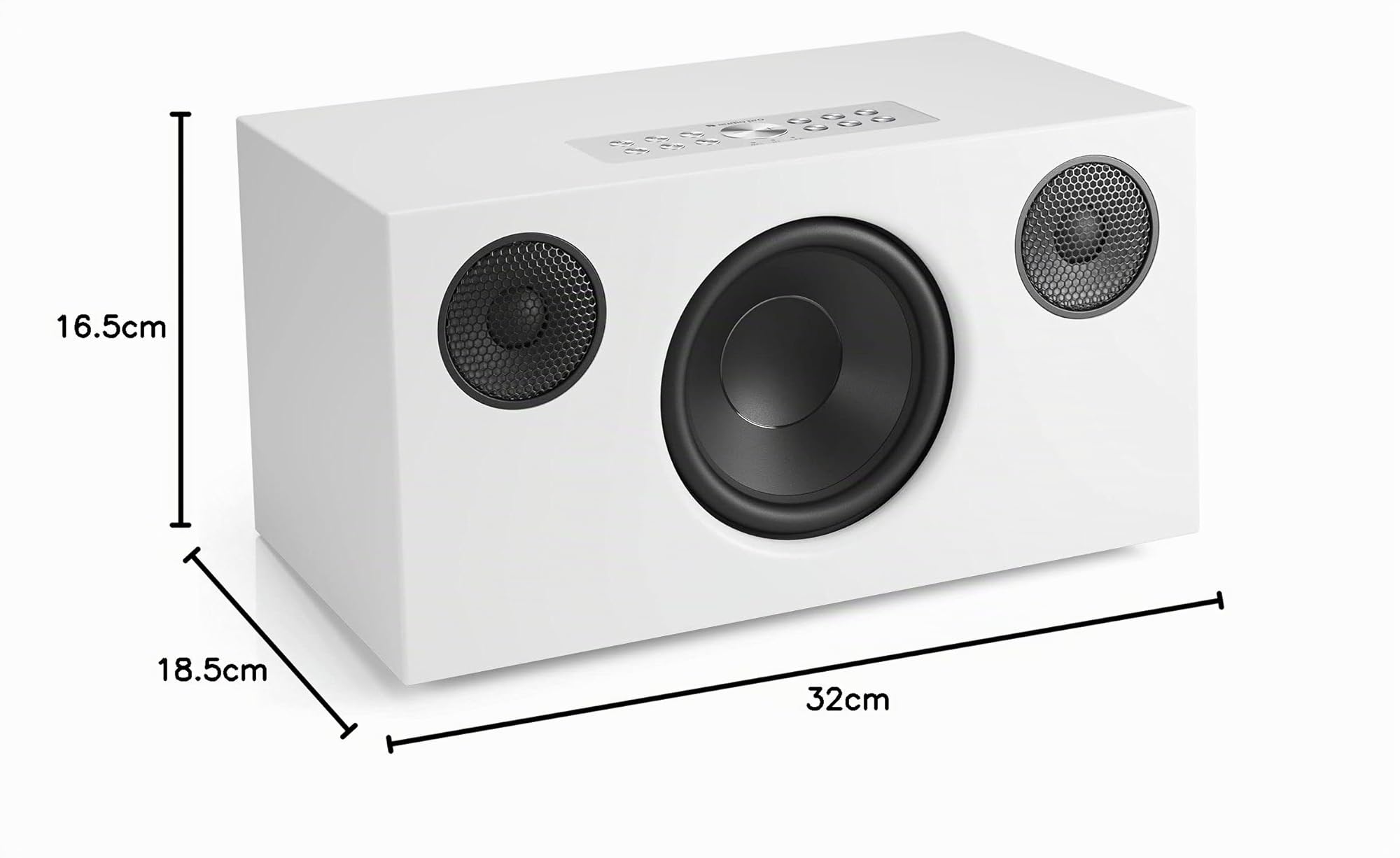 Audio Pro C10 MkII - Enceinte Portable Multiroom avec Bluetooth - Smart Speaker sans Fil avec Contrôle par Application & Spotify, AirPlay & Chromecast - Blanc