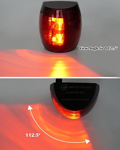 Miniatura 4 de Marine Boat Navigation Lights - 2NM 12V Red Port Green Starboard Light Stern 3 NM Bi-Color Lights - Operates at IP55 IP67 - Water Resistant Lamp
