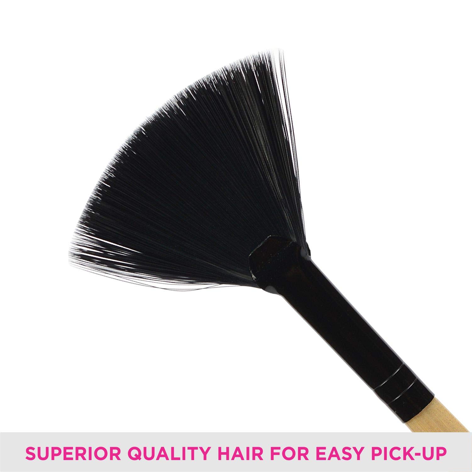 VEGA Fan Makeup Brush, (EV-11) - Wooden 1