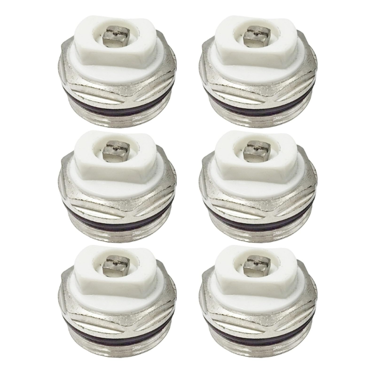 Kalttoy Multicolor 6Pcs 3 / 8Inch Air Vent Radiator Bleed Valves Sealing Radiator Bleed Valves Air Release Quick Install Sealing