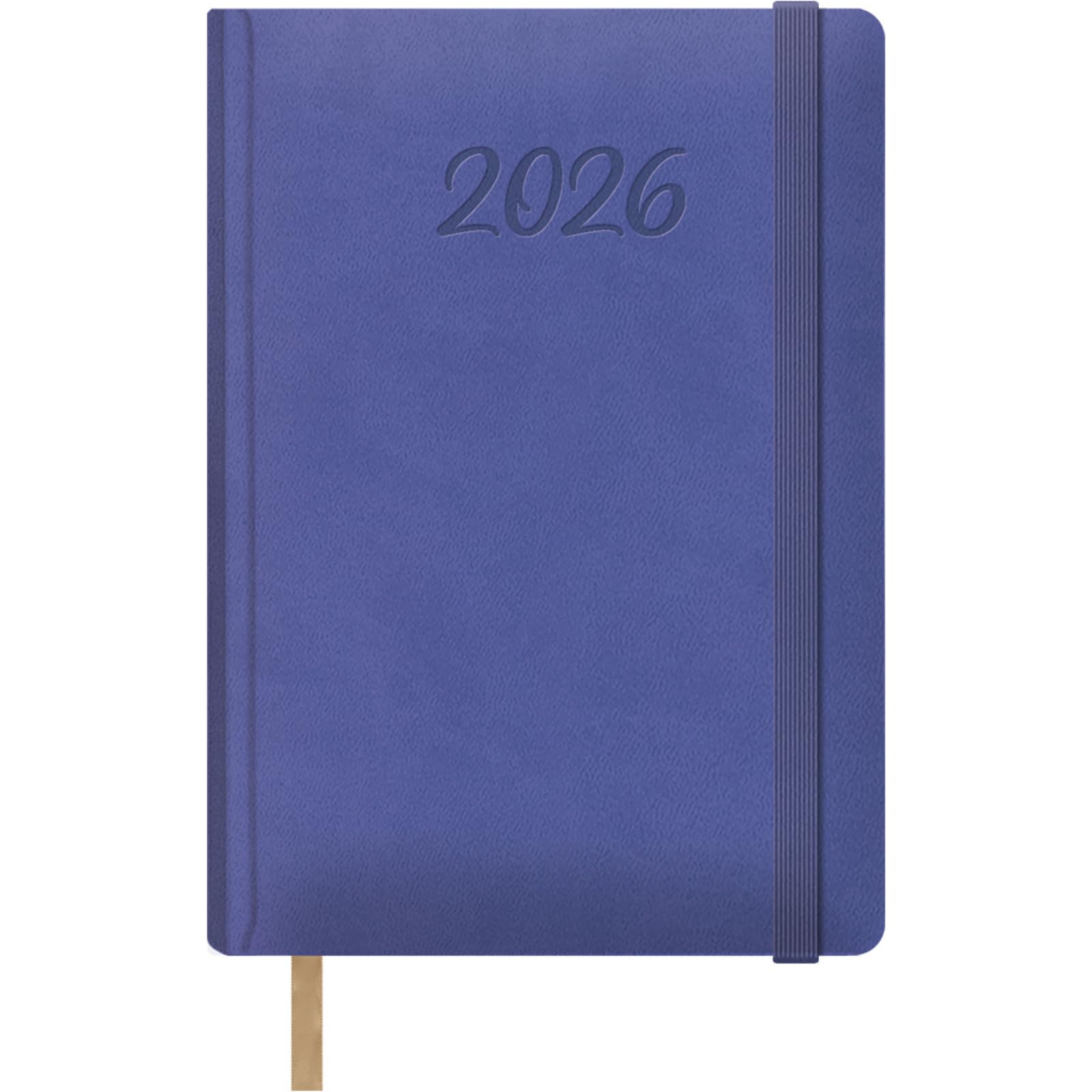 Dohe - 2026 Daily Planner – Day per Page, A5 (15x21 cm), Hardcover Leatherette, Elastic Closure, Bookmark, 12 Months January to December, Annual Planner in Spanish – Samba Purple