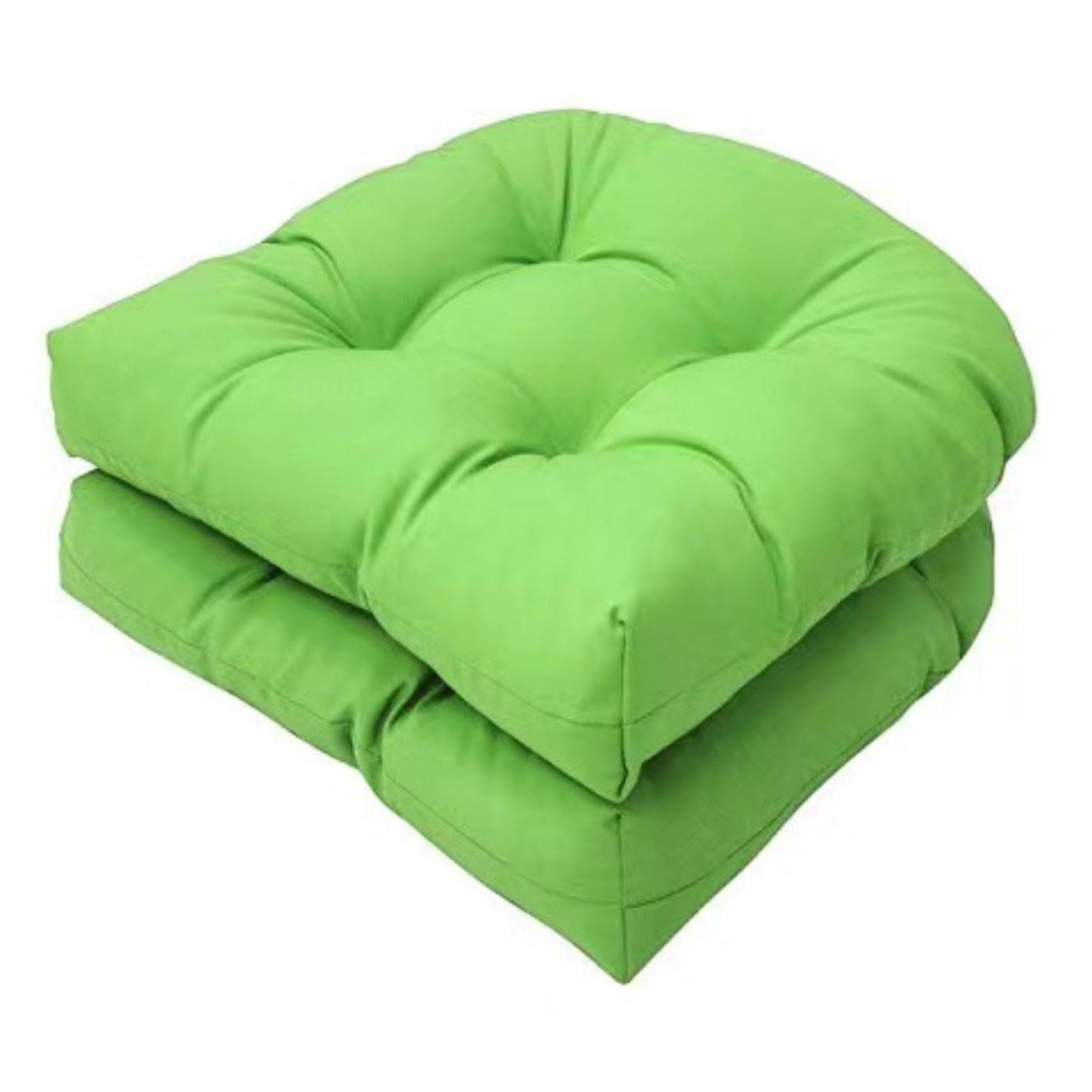 Coussin de chaise d'extérieur pour jardin et terrasse lot de 2 coussins verts 48x48