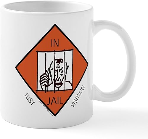 CafePress Monopoly In Jail - Taza de café de cerámica, taza de té, 11 onzas
