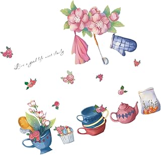 Hoement Plantas Pintadas Adesivo De Parede Plantas De Flores Papel De Parede Floral Verde Decoração Verde Flores Decalque De Parede Primavera Adesivo De Parede Flores Decoração De Parede