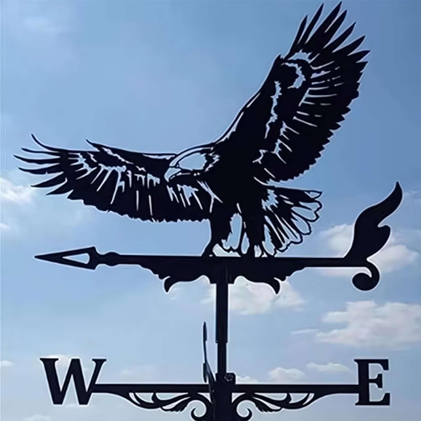 Segnavento in acciaio inox a forma di gallo, banderuola per cortile, collies, fienile, capannone, H0i9, ornamento per tetti e giardini