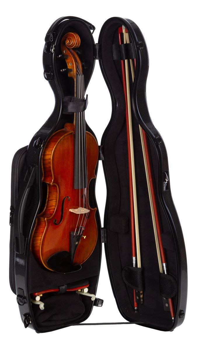 Custodia per violino Fiberglass Steel Effect 4/4 point black M-Case