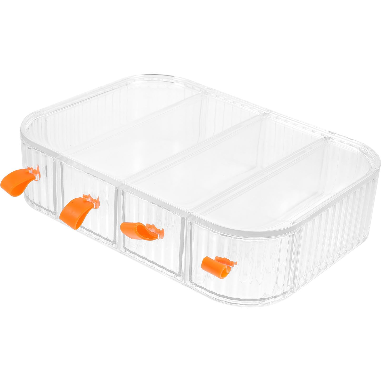 Baluue Sommerstimmung Brillen Organizer Kasten aus Acryl mit 4 Schubladen Leichter und Transparenter Sonnenbrillen Displayhalter für Brillen und Kosmetik im Stilvollen Design
