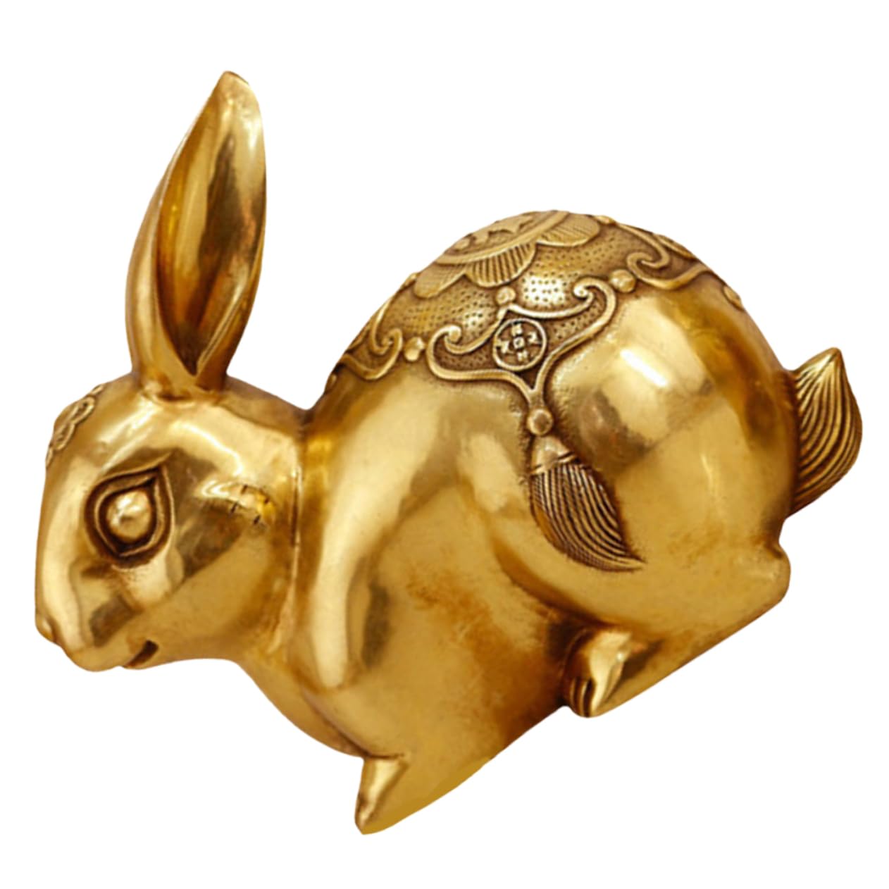 ULTECHNOVO Statue de Lapin en Cuivre Décoration Intérieure Détaillée Maison Bureau