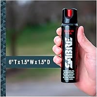 Vista 5 de SABRE - Aerosol de pimienta 3 en 1, tamaño táctico, para policías, tamaño mayor (4.36 onzas)