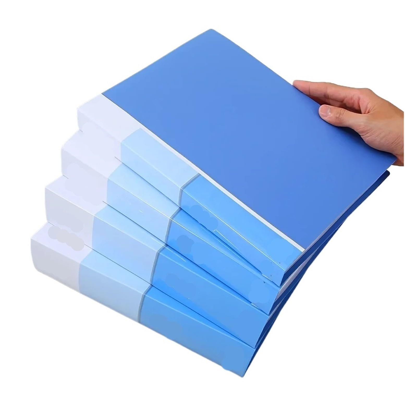Music Sheet Chormappe Dateiordner | Transparente Einlegeblätter im A4-Format for Organisieren und Präsentieren von Dokumenten im Büro(1pcs-blue-100pages)
