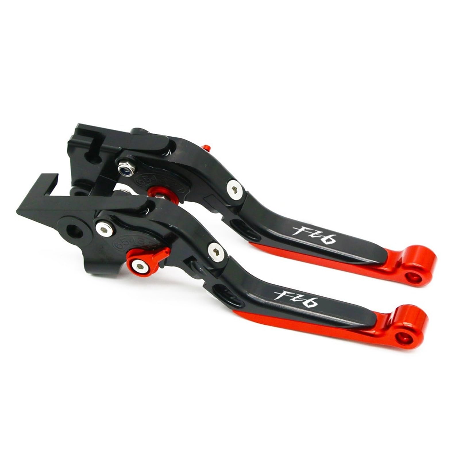 Generico Accessori for Moto CNC Leve Freno Frizione Pieghevoli Regolabili Manubrio Estensibile Compatibile con Yamaha FZ6 FZ 6 FAZER 2004-2010