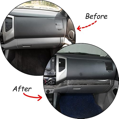 Miniatura 3 de Adhesivo decorativo de fibra de carbono suave para control central del coche, para Toyota Tacoma 2011 2012 2013 2014 2015