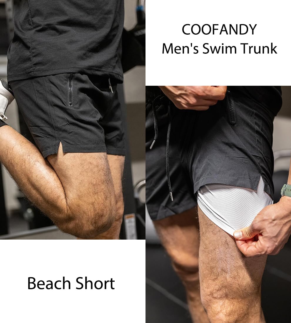 COOFANDY Maillot de bain pour homme - Short de bain - Taille S à XXL