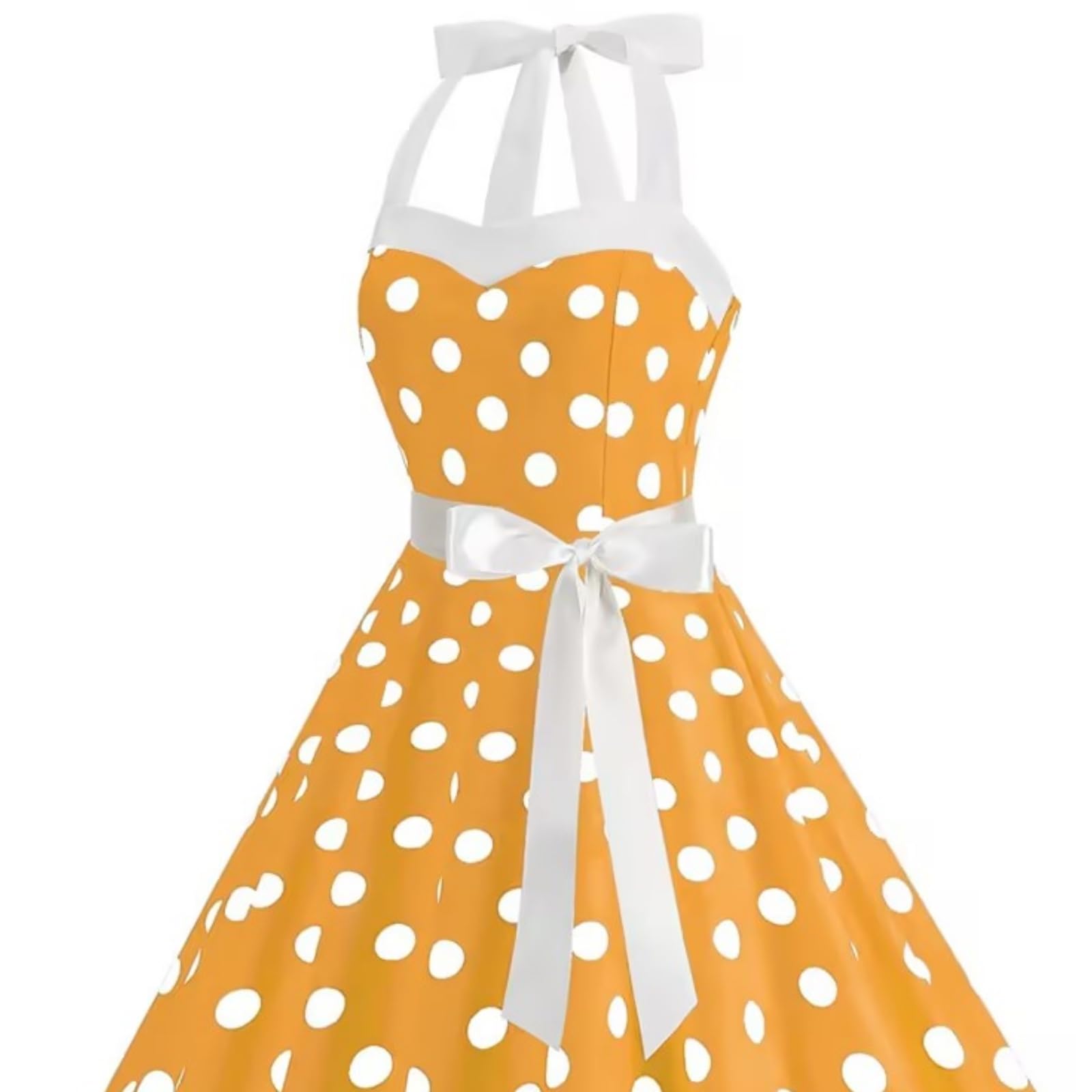 Vestito da donna anni '50 a pois vintage anni '50 Rockabilly con sottoveste per adulti