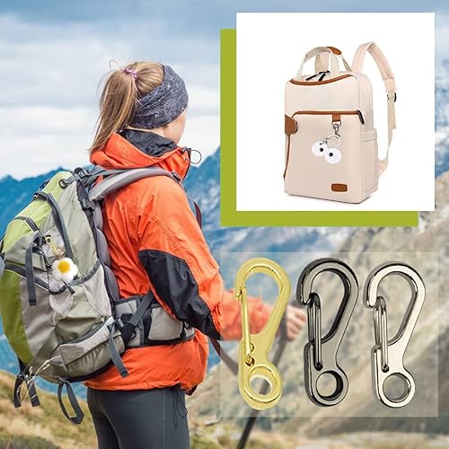 Miniatura 4 de 30 ganchos de resorte para Keychian, mini hebilla colgante de resorte, mini mosquetón, clips de llavero de paracaídas, cierres de hebilla para