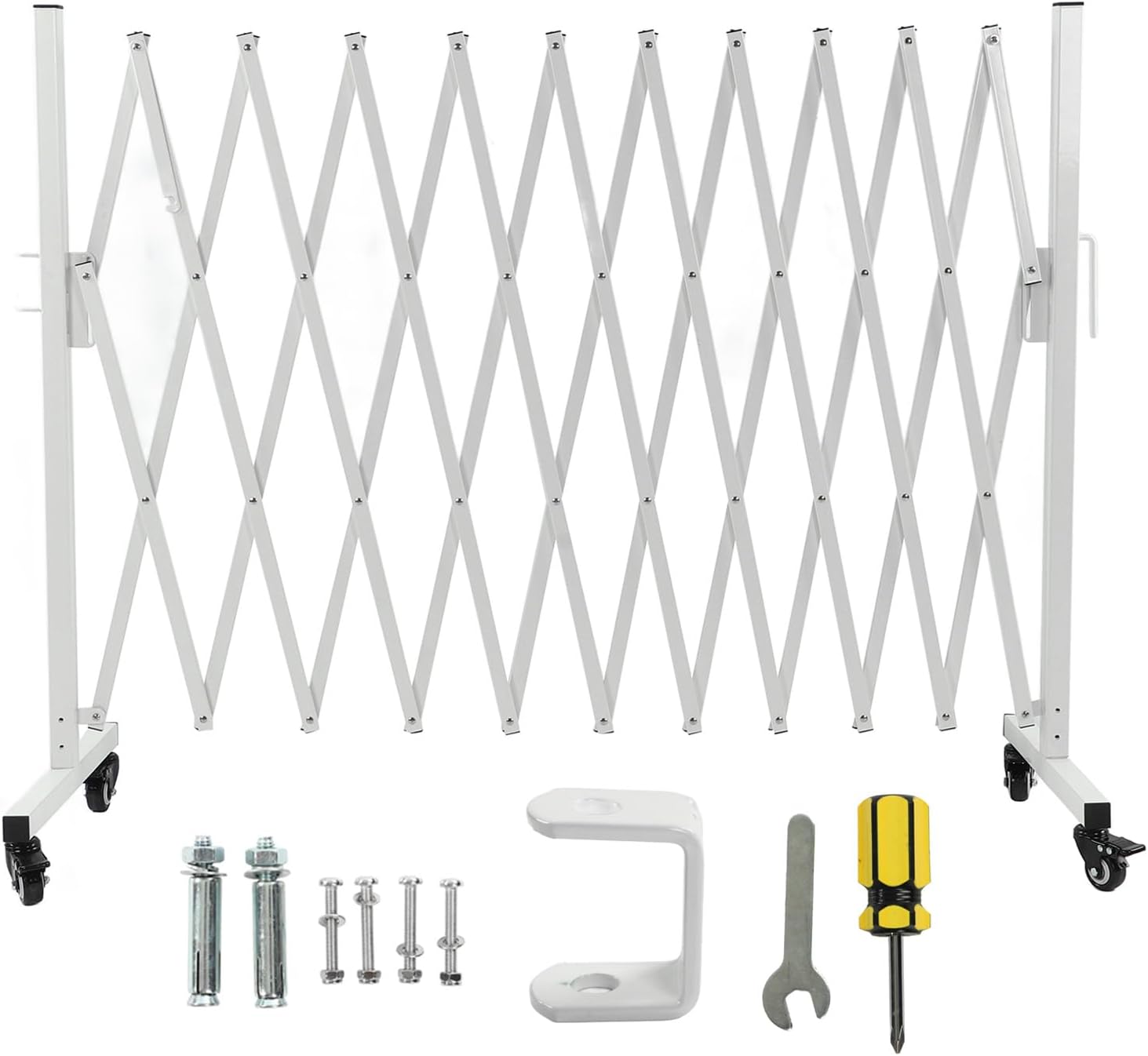 Metal Expandable Barricade, Accordion Garden Yard Fence, Portable