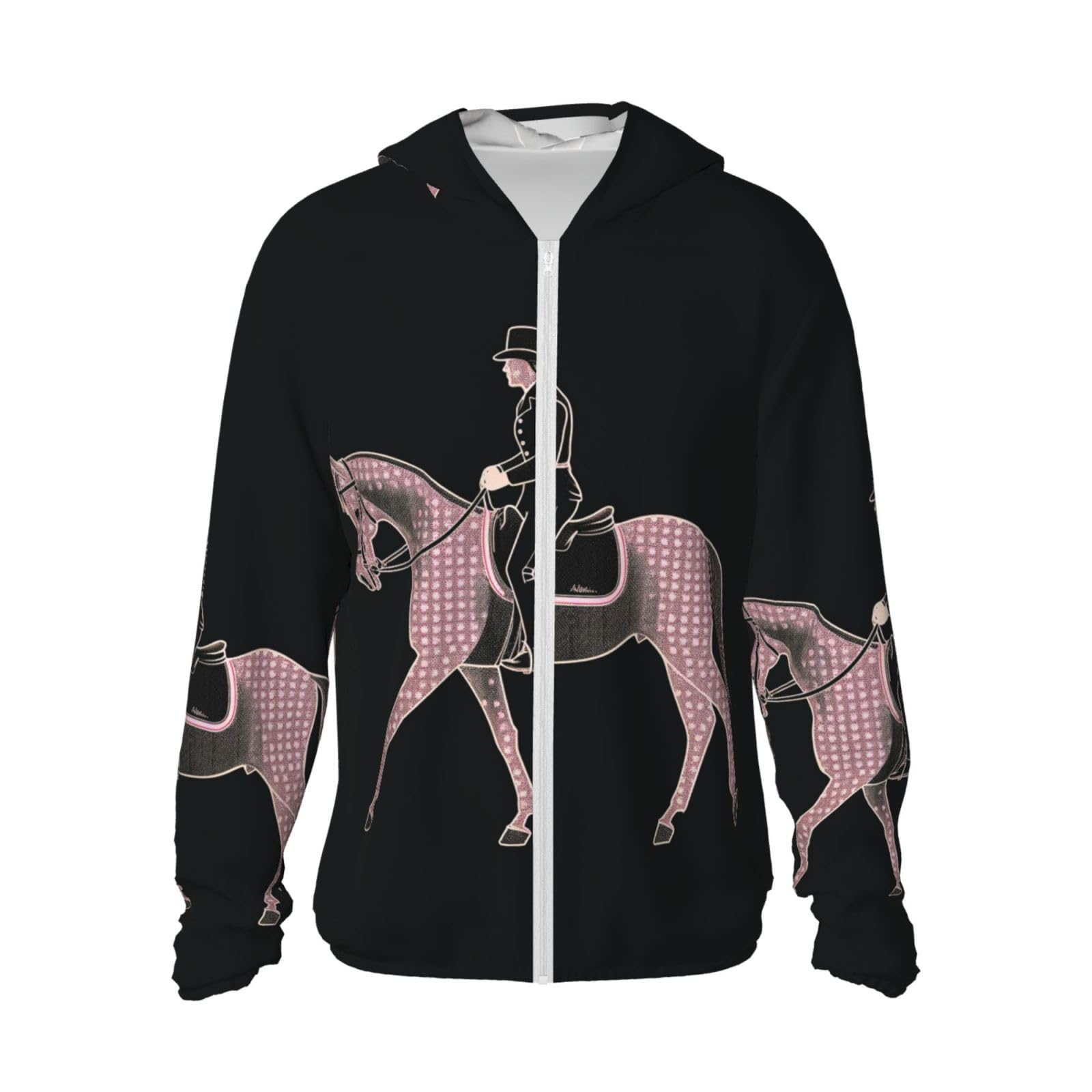 GFLFMXZW Dressage Dressage Rider Horse Sun Protection Hoodie Women Men Jacket UPF 50+ Long Sleeve Sun Shirt