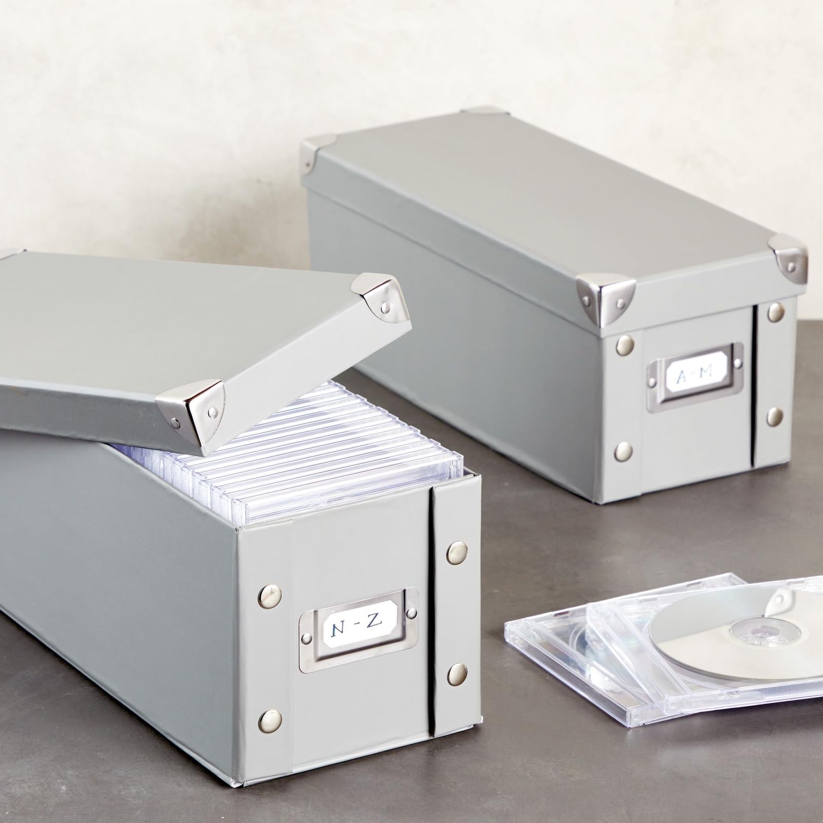 Amazon.com: Okuna Outpost 2-Pack CD & DVD Media Storage Boxes