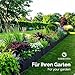Garronda Beeteinfassung Holz Rollzaun Holzzaun 20 cm x 200 cm imprägniert Flexibler Rollborder Rasenkante Palisade Gartenzaun Umzäunung für Garten GD-0149, Dunkelbraun