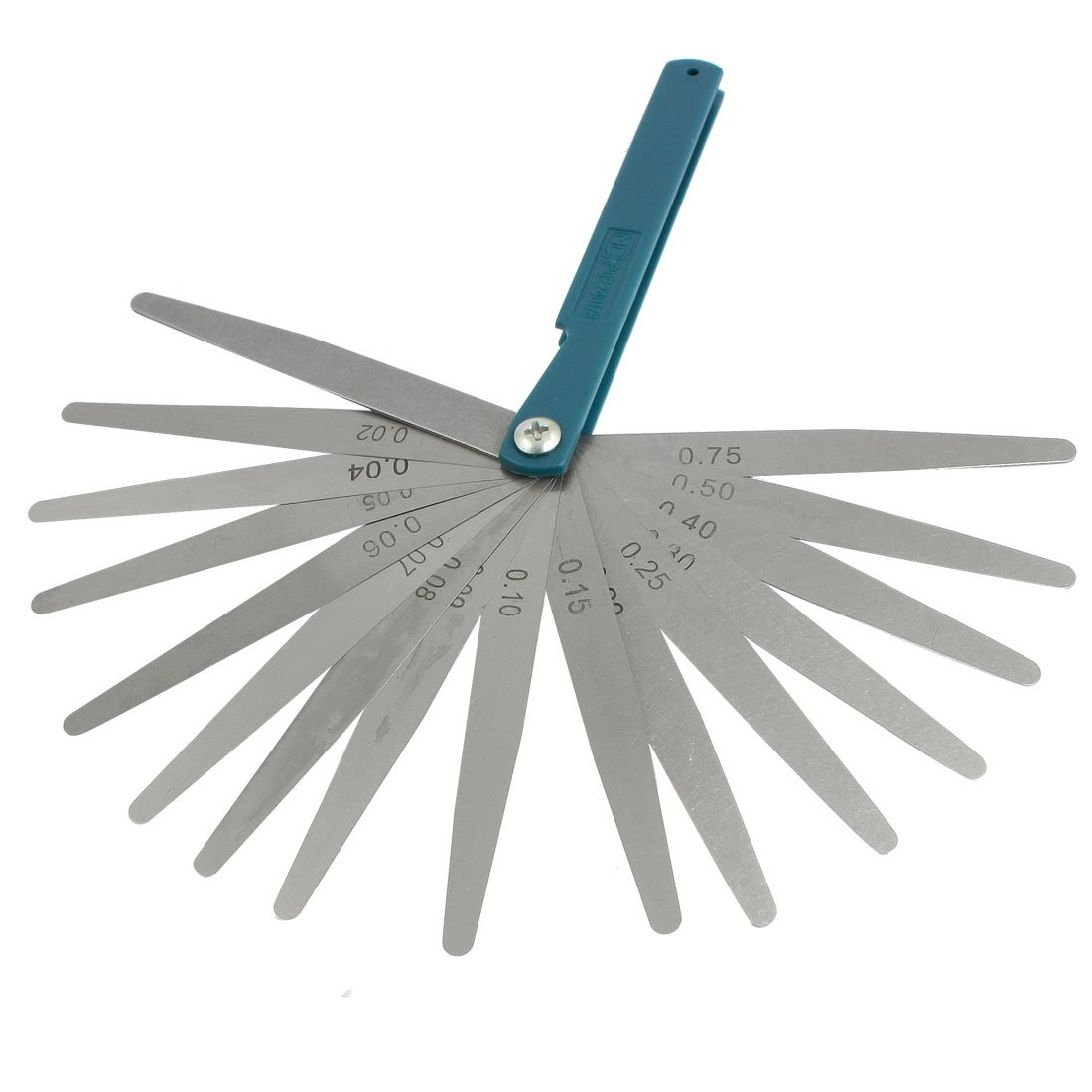 Aexit Dark Green Reference Gauges Shell 0.02-1.00mm Thickness Plastic Housing Feeler Gauges Feeler Gauge