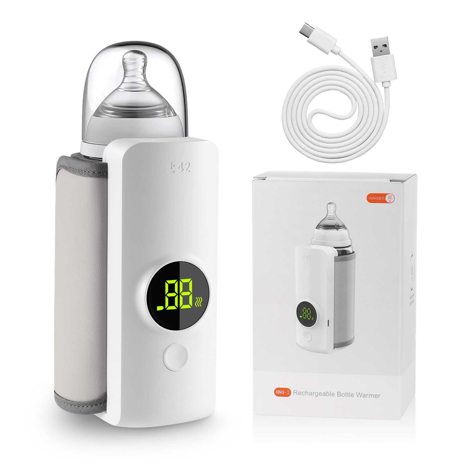 FlaschenwäRmer Baby Unterwegs,Tragbarer FlaschenwäRmerr Baby,FlaschenwäRmere Baby (Weiß Style)