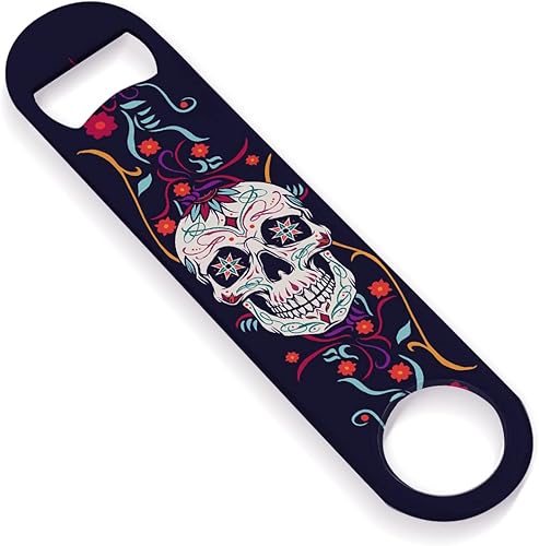 Abridor de botellas de acero inoxidable, abridor de botellas de cerveza duradero para el hogar, cocina, bar, restaurante, fiesta, 7 pulgadas (flor