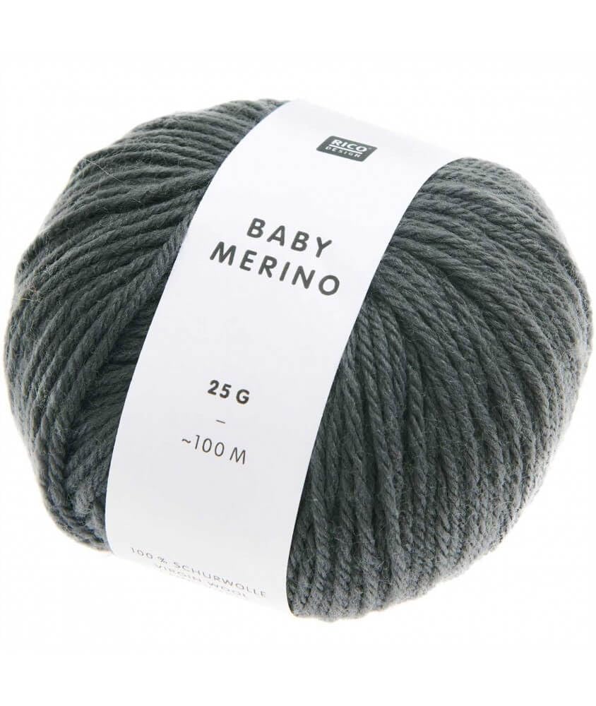 Rico Design 005 Anthracite Rico Baby Merino Dk Baby Wool, Colour 05 Anthracite, Pure Merino Wool For Knitting Or Crocheting