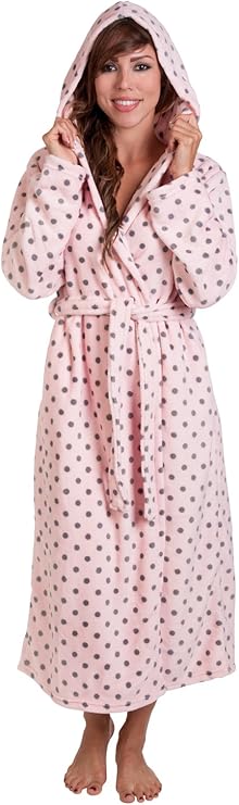 Hoodie Robe Plush Hooded Robe Spa Bathrobe Hoody Robe Long Robe Plus Size Avail.
