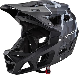 Lixada Full Face Mountain Bike Helmet Adult Full Face BMX Helmets Racing Downhill MTB Helmet for Mountain Bike
