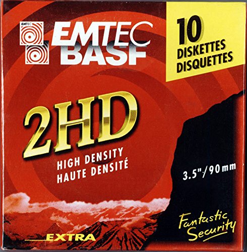Emtec 3.5" 2HD Floppy Diskette UNFORMATTED 10-pack