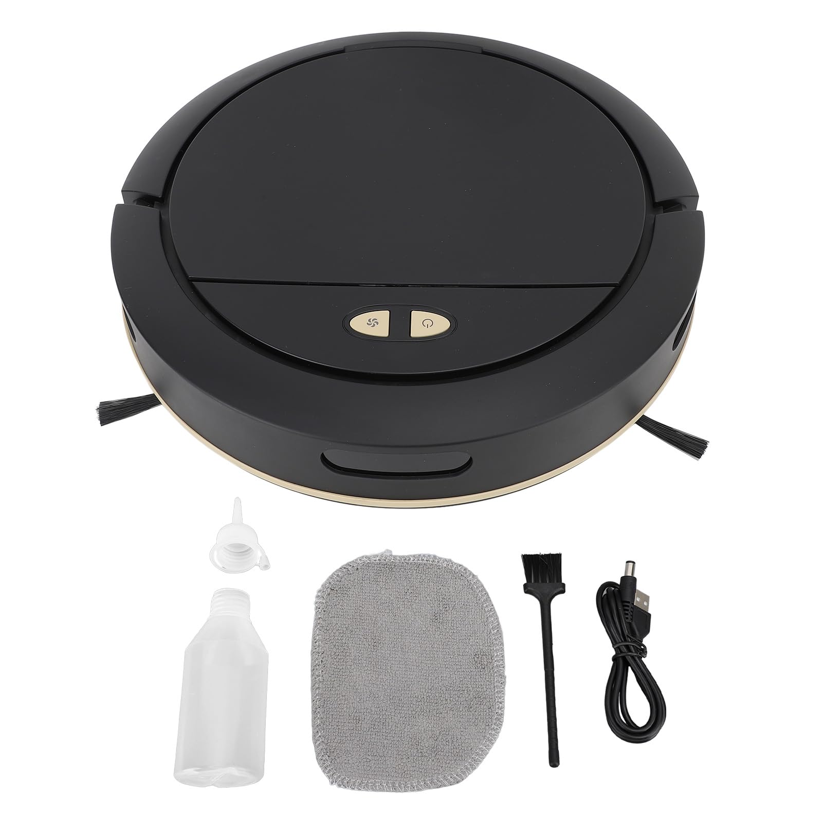 Akozon Smart Robot Cleanter z automatyczną kontrolą Aplikacji Swee i MOP, 100 Ml Zbiornik na wodę, Zasilanie 7,4 V (BLACK)
