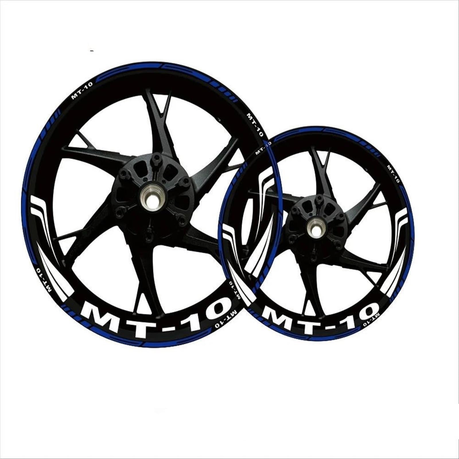 Motorrad-Radnabenaufkleber Motorrad-Felgenaufkleber Für Yamaha MT09 MT07 MT 09 MT 07 MT-09 MT-07 MT10 MT 10 MT-10 Radnabenaufkleber Radaufkleber Felgenrandaufkleber(Farbe 5)