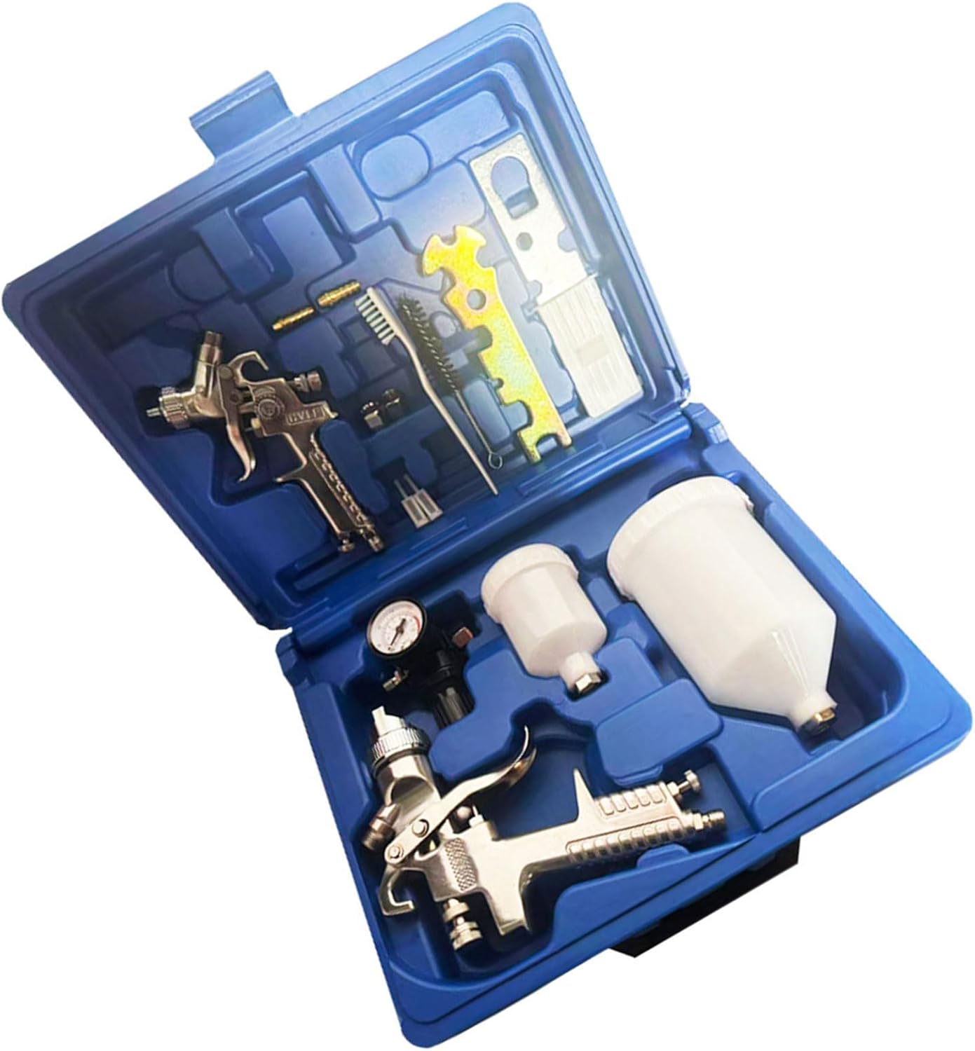 Professional 1.4mm and 0.8mm Nozzle Aluminum Coating Applicator Set with Pressure Controller for Auto Furniture