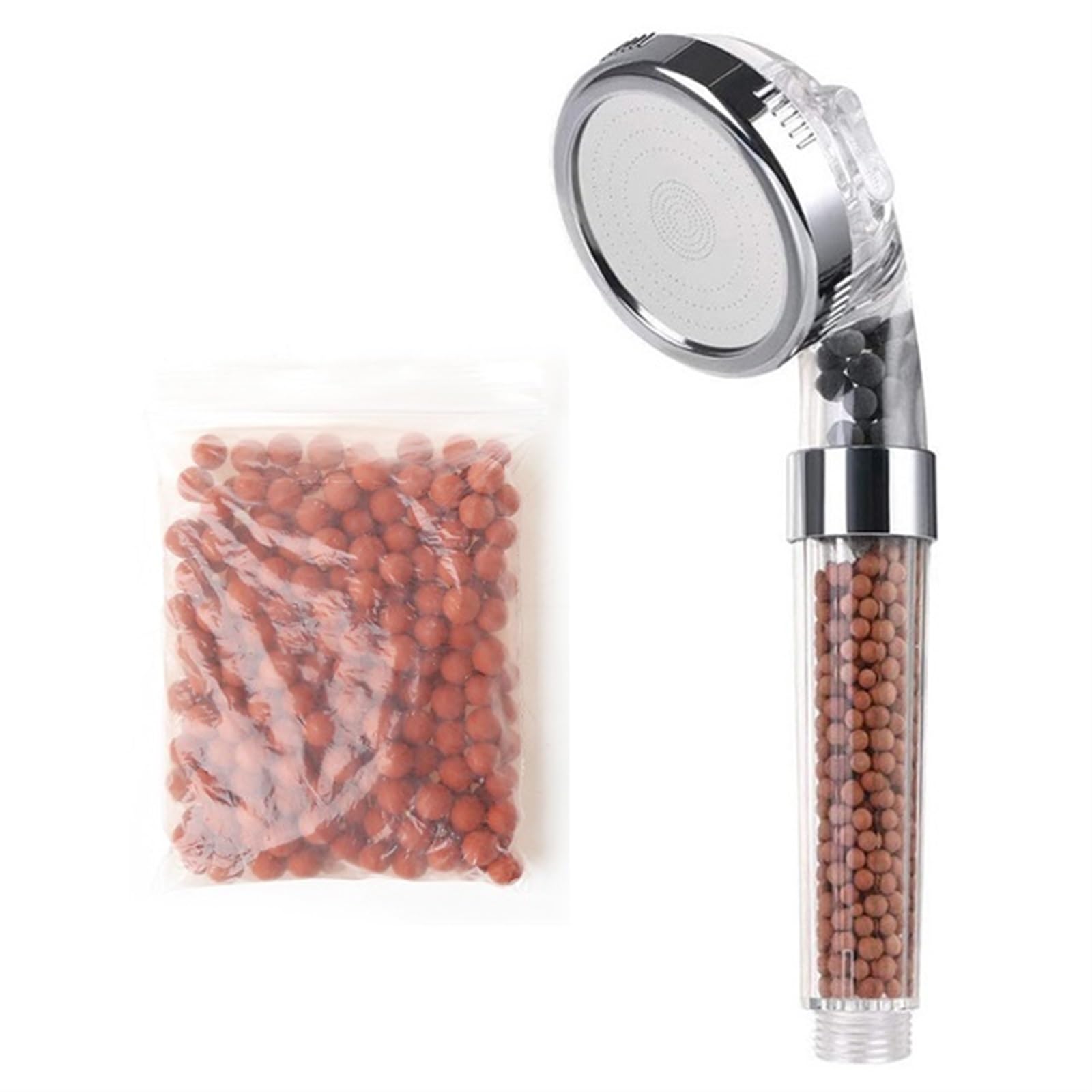 Shower Head Shower Head High Pressure SPA Water Saving Handheld Rainfall Bathroom Accessory Filter 3 Functions(Qysdbai set2)