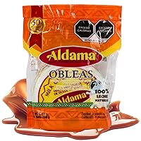 Vista 1 de Aldama Oblea de caramelo de leche mediana Oblea, suave y masticable, caramelo mexicano (5 piezas por bolsa)