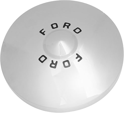KA8007 Tapa central de acero inoxidable para Ford (con letras de bloque de Ford), color plateado